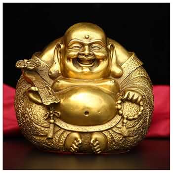 銅製　昇作　唐子に月見布袋像　重量約5.4Kg　N　3966 銅製 昇作 唐子に月見布袋像 重量約5.4Kg N 3966
